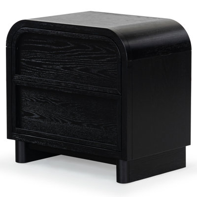 Tosheba 2 Drawer Wood Nightstand