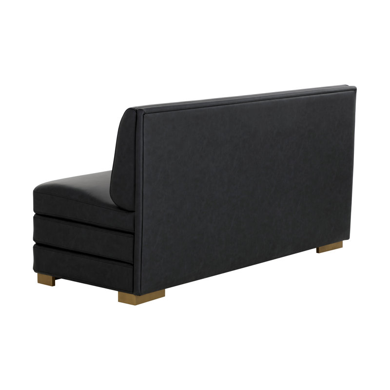 Radcliff Upholstered Dining Bench, Bravo Black