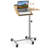 Mobile Standing Desk Height Adjustable Sit to Stand Laptop Desk, Natural Natural