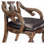 Fauteuils traditionnels pour la salle à manger, bois au fini chêne foncé, siège en similicuir, contrastant, fauteuils de salle à manger d'une profondeur de 25,5 po, structure en bois, revêtement, acheminement classique, 250 lb
