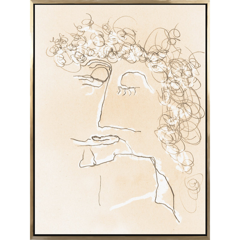 Face II - peinture à cadre flottant sur toile