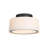 Modern Black Flush Mount – Black and Ivory White Linen Fabric Hardwired Ceiling Light Fixture for Bedroom, Kitchen, Living Room, and Entryway in Modern and Transitional Styles-760666263