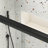 Bypass Shower Door, Sliding Door, With 1/4" Tempered Glass And Matted Black Finish 56-60"X70"