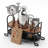 Cocktail Shaker Set With Stand, Mixology Bartender Kit For Drink Mixing | Mixology Set With 7 Bar Set Tools Cocktail Kit