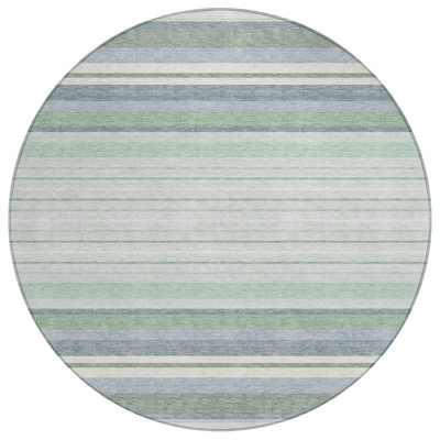 Machine Washable Indoor/Outdoor Chantille ACN2330 Stripes Rug