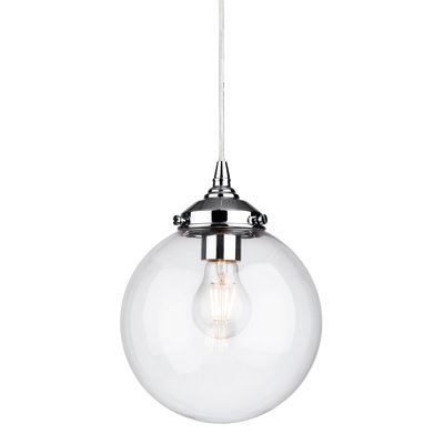 Pendants 1 - Light Chrome Sphere Pendant