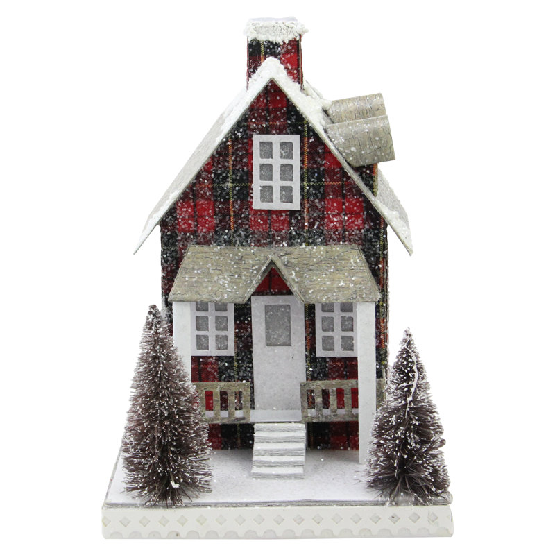 9,5 "lumières de Noël tartan des fêtes"