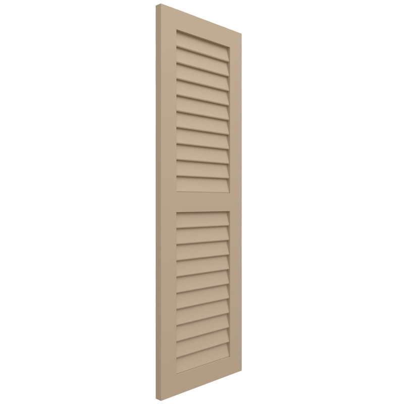 Deux volets à persiennes égales EnduraCore Composite, 15"W, Avec une couche d'apprêt, 44"H