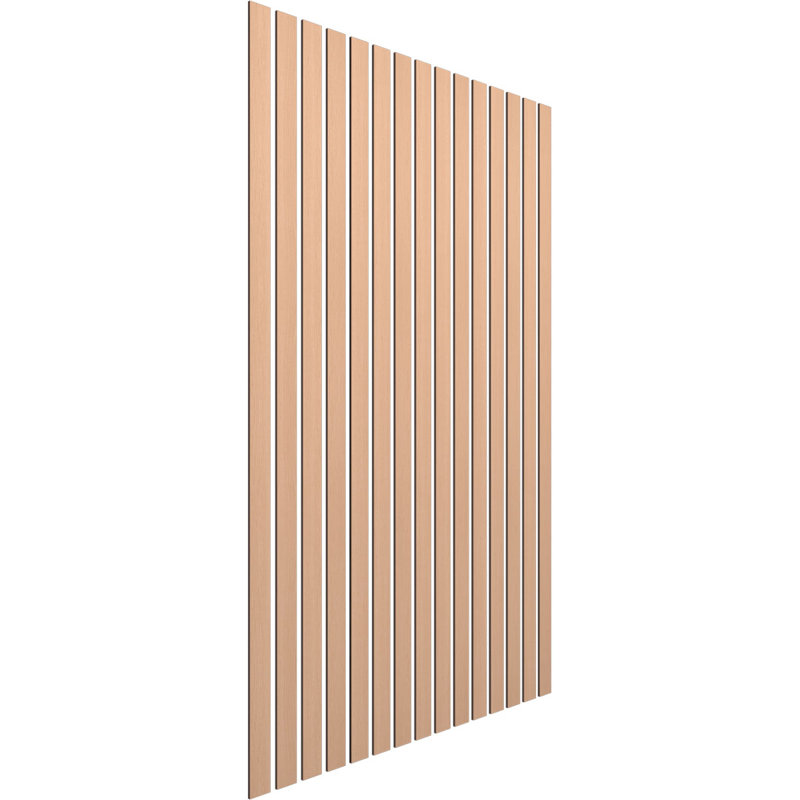 Adjustable Wood Slat Wall Panel Kit, Alder, 3"W x 94"H x 0.375"T