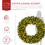 Artificial Pre-Lit Fir Christmas Wreath Decoration w/ LED Lights, 930 Tips, Power Plug-In-967793161