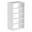 Commode 5 tiroirs avec grands tiroirs en tissu, blanc-1867850017