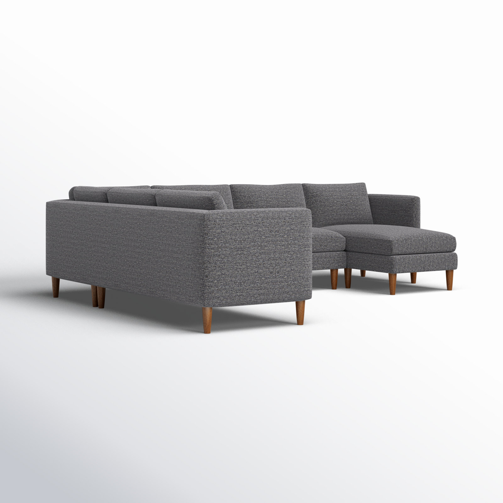 Clifford Chaise Sectional, Valet Carbon Tweed, Right Hand Facing