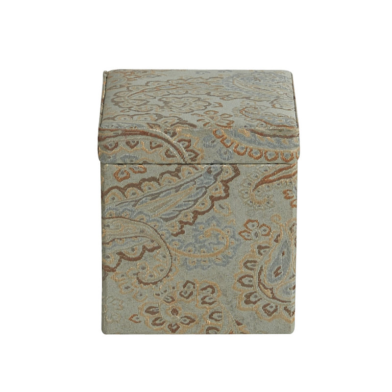 Boîte décorative en tissu Santio, H 6,75 po x l 6 po x P 6 po
