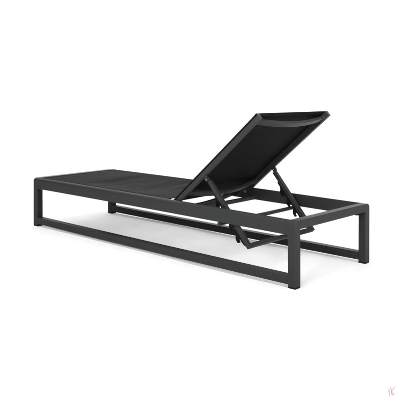 MODESTA CHAISE LOUNGE BEACH CHAIR, Black/Gray
