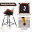 Ensemble de 4 tabourets de bar, tabourets de bar à hauteur de comptoir avec dossier, tabourets de cuisine modernes en similicuir-97677910-97677906