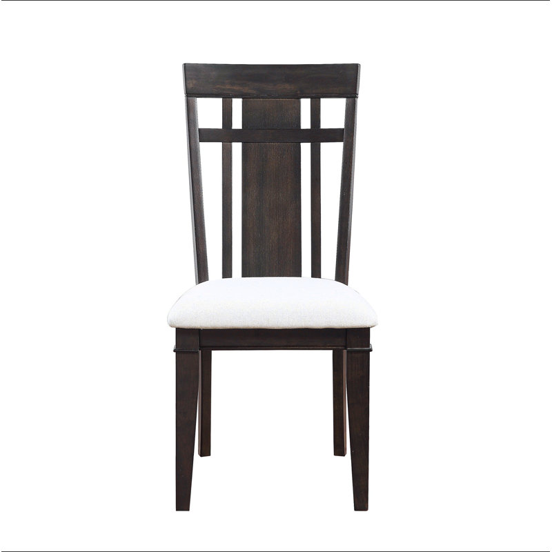 Ensemble de 2 chaises d'appoint au fini brun foncé