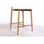 Ensemble de 2 tabourets de bar à hauteur de comptoir, tabourets de bar rembourrés avec pieds en métal pour îlot de cuisine, beige