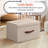 6 Pack Rectangle Storage Shelf Basket Bin with Lid and Leather Handles-276076503-276076502