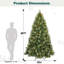 Arbre de Noël artificiel en flocons pré-éclairé avec pomme de pin-130071417