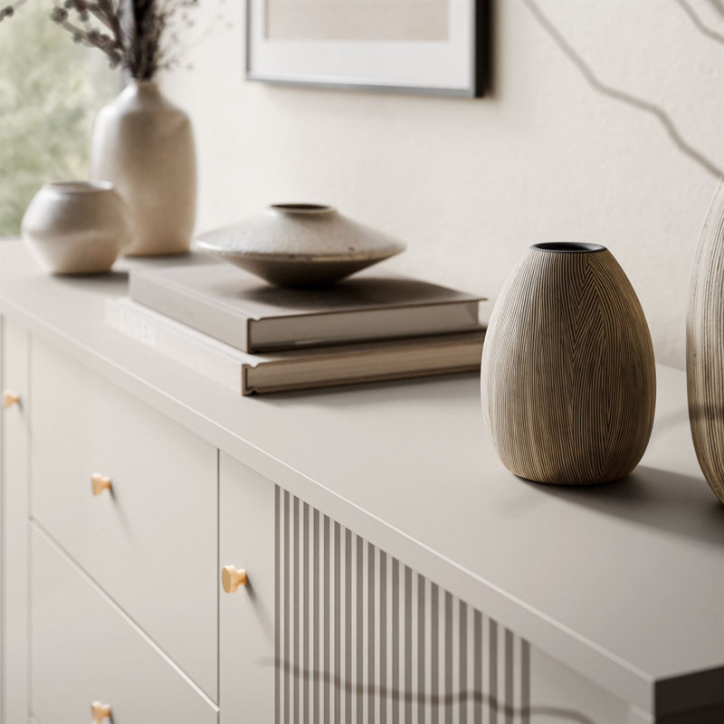 155cm Sideboard, cashmere + gold legs