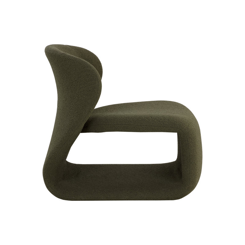 Lounge Chair, Green Polyester