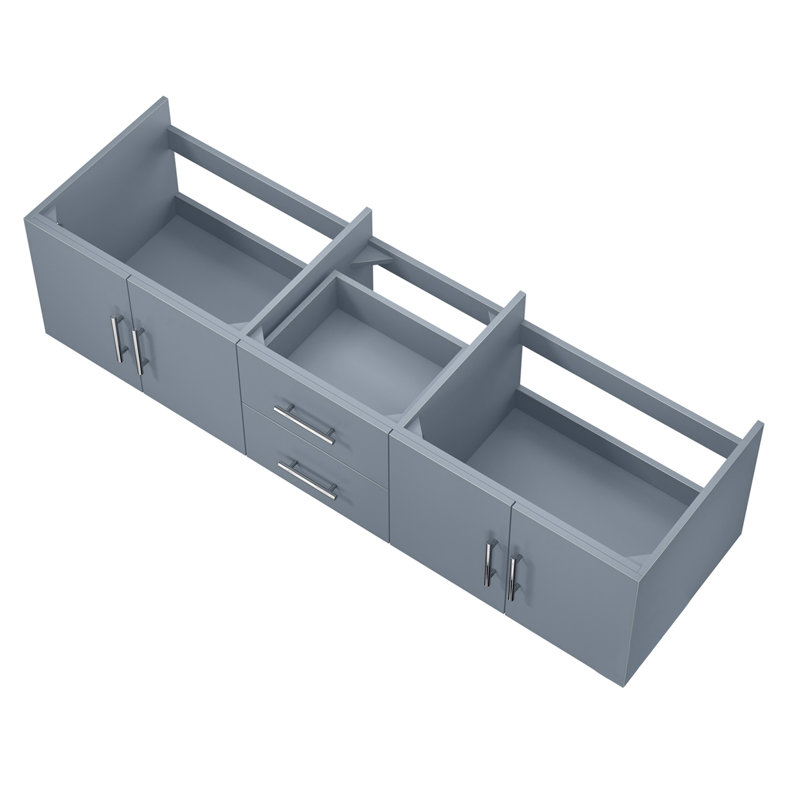 Geneva 72" Dark Gray Wall-Mounted Vanity Cabinet