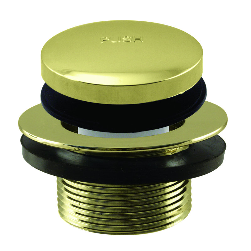 Polished Brass 23" Tip-Toe Bathtub Drain Assembly with Overflow