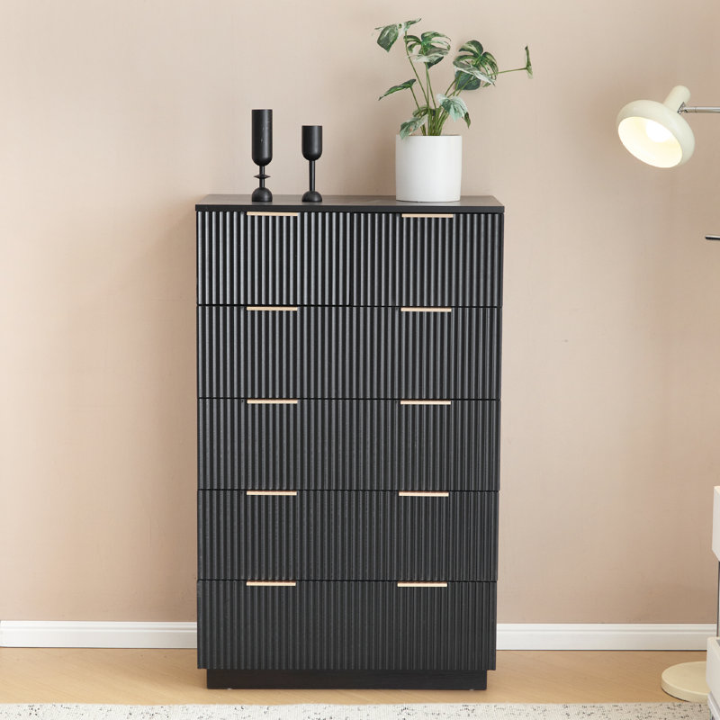 28Inch Wide Drawer Cabinet, Black