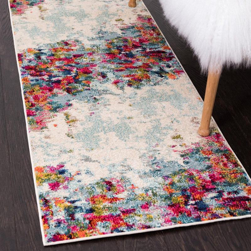 Cariel Washable Abstract Indoor Rug, Runner 2' x 8'
