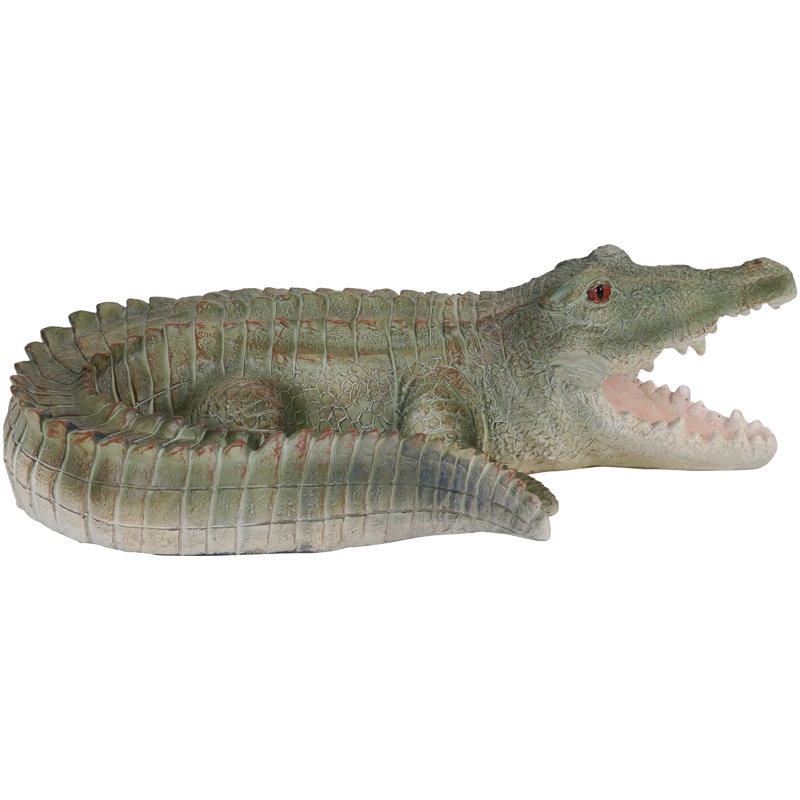 Gattis 18" Weather-Resistant Alligator Garden Statue
