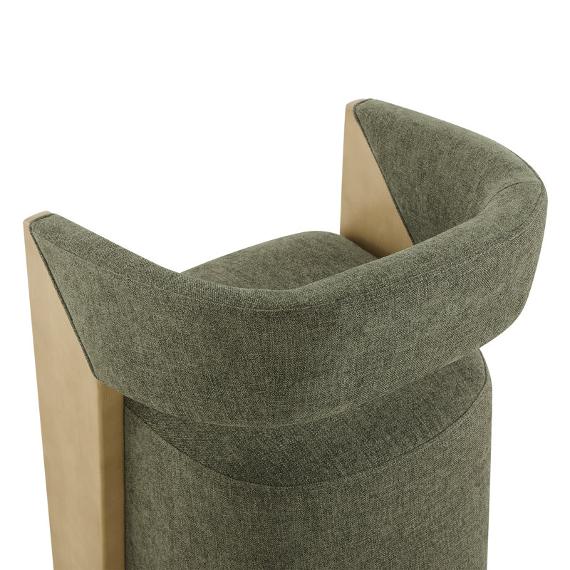Chaises de salle à manger rembourrées avec roulettes cachées, Vert