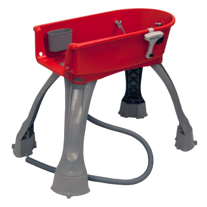 Booster 10'' H x 16.75'' W x 33'' D Plastic Dog Grooming Tub, Red