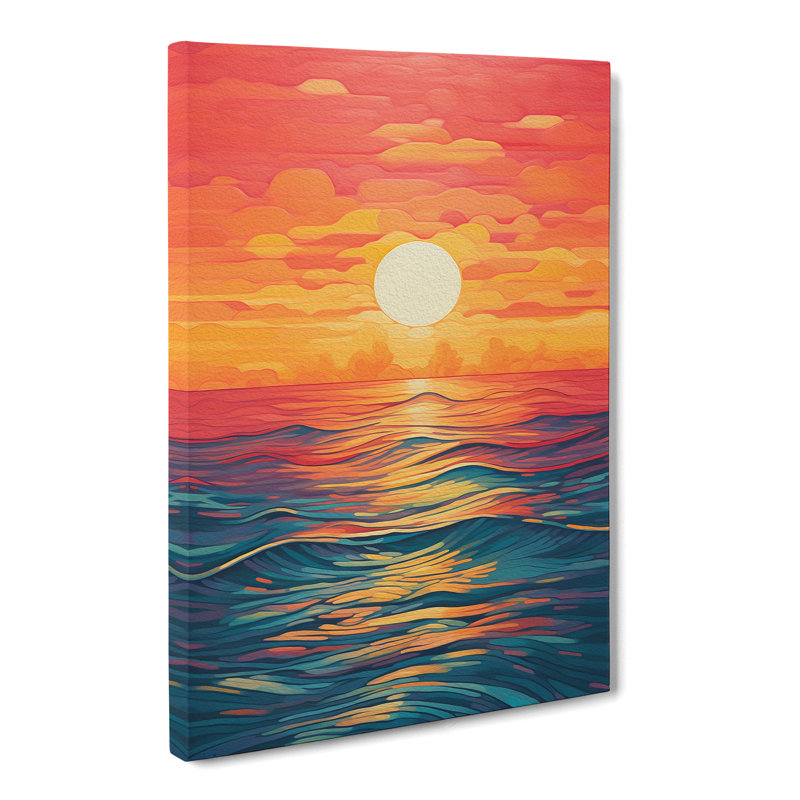 Seascape Colour Field Art - Wrapped Canvas, 76cm H x 50cm W x 3cm D