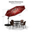 Parasol rond en porte-à-faux 10 pi Jennet, rouge brique-1814893292