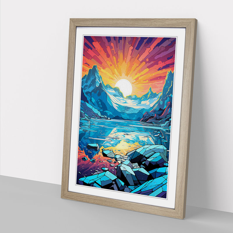 Glacier Pop - Single Picture Frame Print on Wood