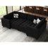 Canapé-lit modulaire rembourré en velours de 116,6 po Buckleton