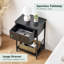 Houten 40cm W Iron Bedside Table