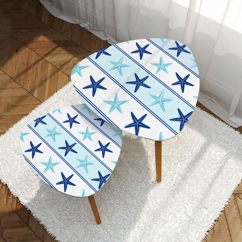 Ensemble de 2 tables basses gigognes Triangle