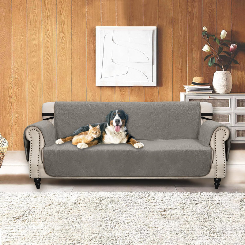 Housse pour canapé en polypropylène / oléfine, Polypropylène gris / oléfine, H 2 po x l 124 po x P 76 po
