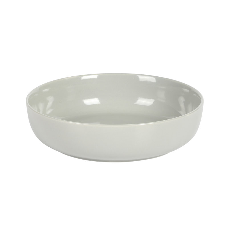 Grey Porcelain 12-Piece Dinnerware Set with Lipped Design