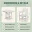 Ensemble de salle à manger d'extérieur 3 pièces en HDPE avec table et 2 fauteuils-679350608