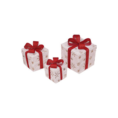 Christmas Decorations Christmas Lighted Boxes Remote Control Set Of 3  LED Up Decor Outdoor Up Christmas Boxes Present Decorations Outdoor Yard