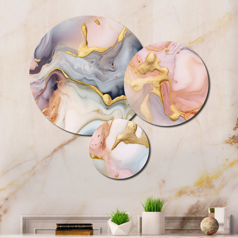 Ensemble de 3 décorations murales en métal