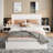 Wooden Floating Platform Bed With Led Lights And Built-in Nightstands-1579754335-1579754334