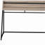 Bureau d'ordinateur, bureau personnel, ordinateur portable, tablettes de rangement, l 48 po, travail, stratifié brun, métal noir, contemporain, moderne-995606173