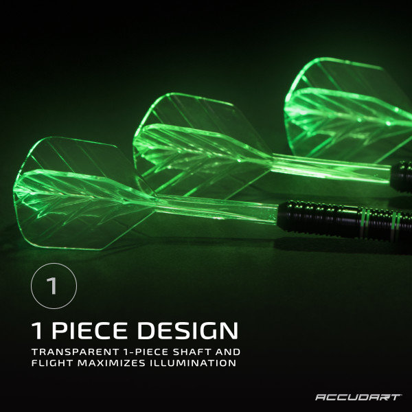 Accudart Tracer 3pk LED Darts, Green
