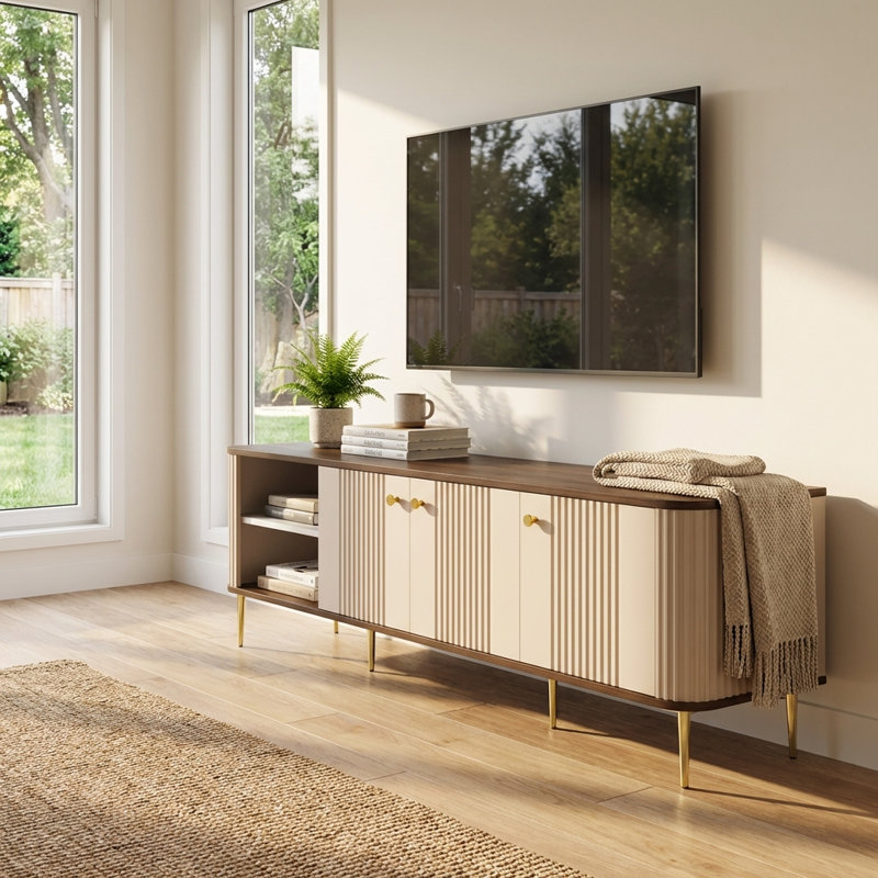 Elena 1" Modern TV Stand with Matte Finish
