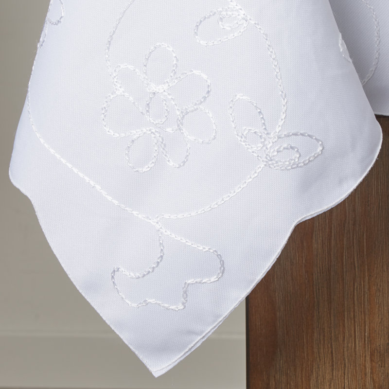 Boncek Embroidered Tablecloth, 90" W x 60" L