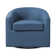 Amdanda Upholstered Swivel Barrel Chair Metal Linen Accent Chair
