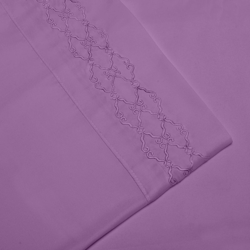 Microfiber Sheet Set, Purple, Queen